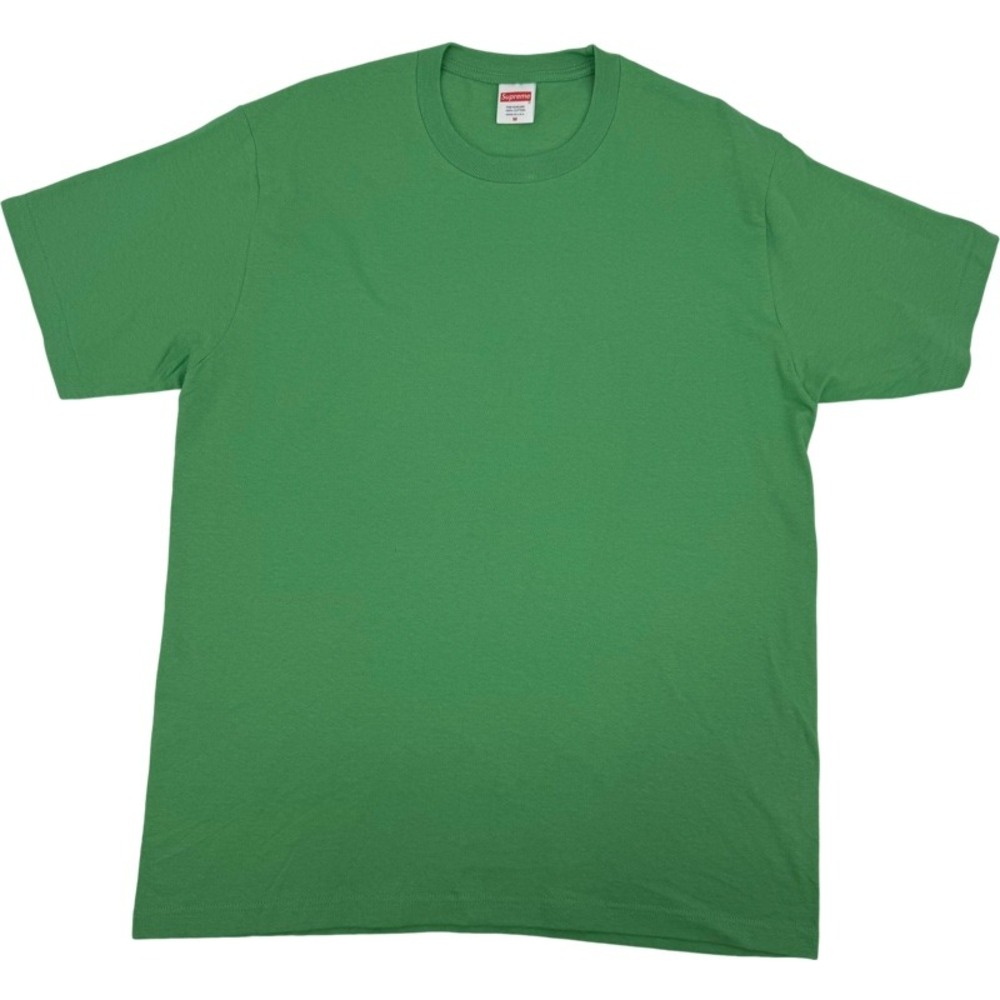 SUPREME Medium T-Shirt Green Short Sleeve Blank Cotton Skater Streetwear Tee